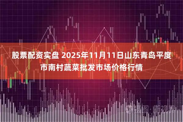股票配资实盘 2025年11月11日山东青岛平度市南村蔬菜批发市场价格行情